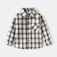 18M-6Y Toddler Boys Lapel Long Sleeve Plaid Shirts  Boys Clothing  