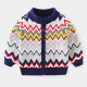 18M-6Y Toddler Boys Wavy Pattern Zipper Turtleneck Sweater  Boys Clothing  