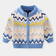 18M-6Y Toddler Boys Wavy Pattern Zipper Turtleneck Sweater  Boys Clothing  