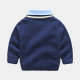 18M-6Y Toddler Boys Fake Two Piece Shirt Collar Pullover Sweater  Boys Clothing  Boys