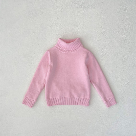 2-10Y Kids Sweaters High Collar Knitted Pullover Bottoming Tops 12 Colors  Toddler Boutique Clothing  