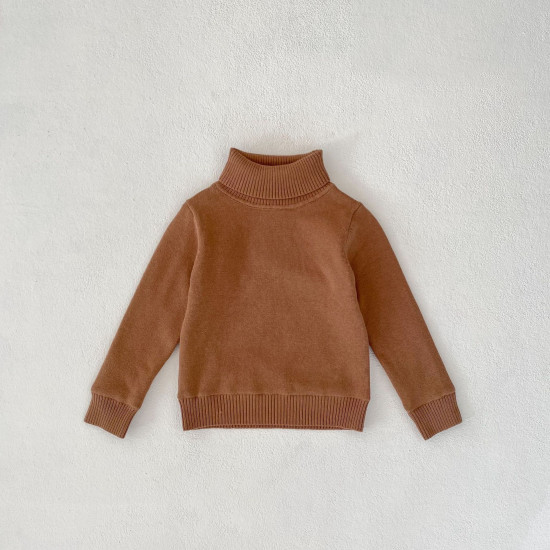 2-10Y Kids Sweaters High Collar Knitted Pullover Bottoming Tops 12 Colors  Toddler Boutique Clothing  