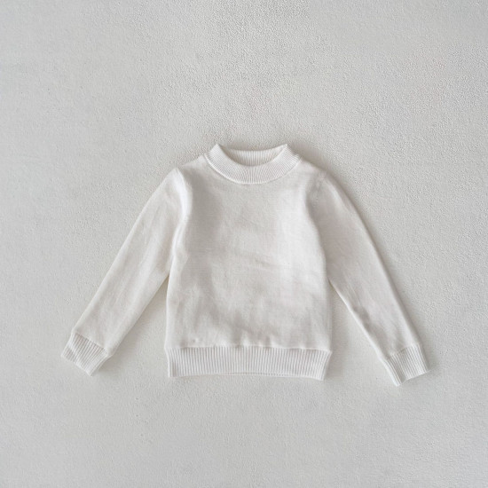 2-10Y Kids Knitted Sweaters Solid Color Pullover Bottoming Tops  Toddler Boutique Clothing  