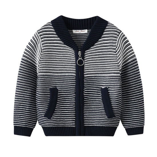 Striped  Toddler Boy Sweater Cardigan  
