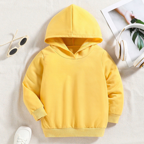 18M-6Y Toddler Solid Color Long Sleeve Hoodie  Toddler Boutique Clothing  