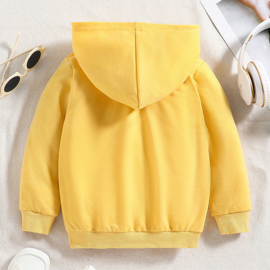 18M-6Y Toddler Solid Color Long Sleeve Hoodie  Toddler Boutique Clothing  