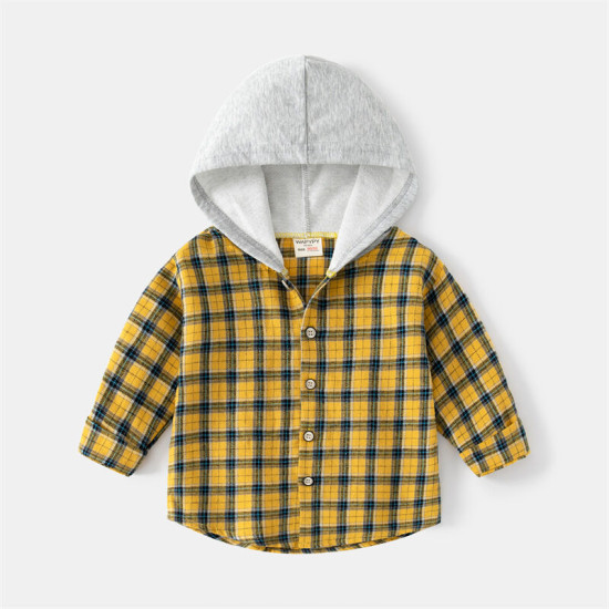 18M-6Y Toddler Boys Plaid Hooded Jackets  Boys Boutique Clothing  