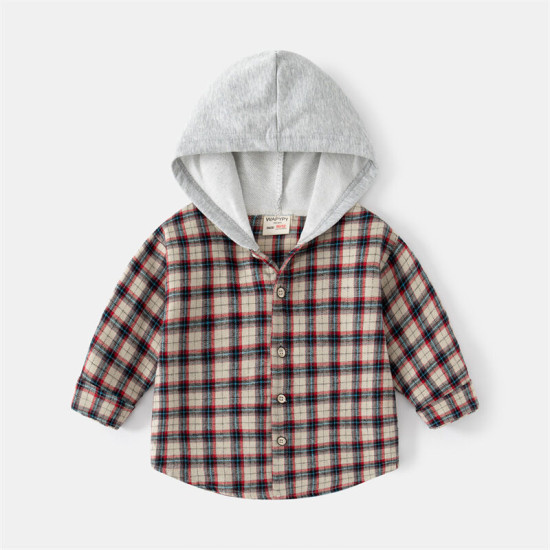 18M-6Y Toddler Boys Plaid Hooded Jackets  Boys Boutique Clothing  