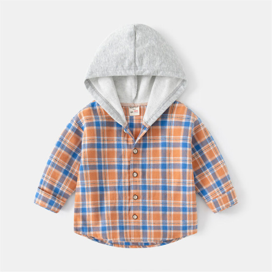 18M-6Y Toddler Boys Plaid Hooded Jackets  Boys Boutique Clothing  