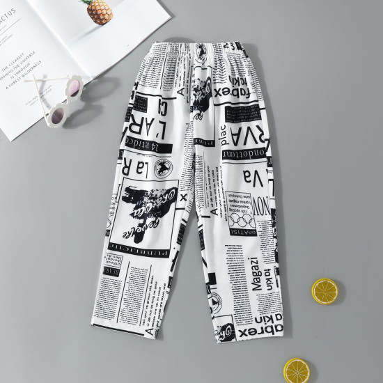 18M-9Y Kids Boys Letter Print Personalized Trousers  Kids Boutique Clothing  