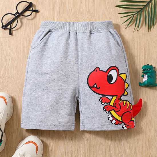2-7Y Toddler Boys Summer Dinosaur Cartoon Print Shorts  Boys Clothing  