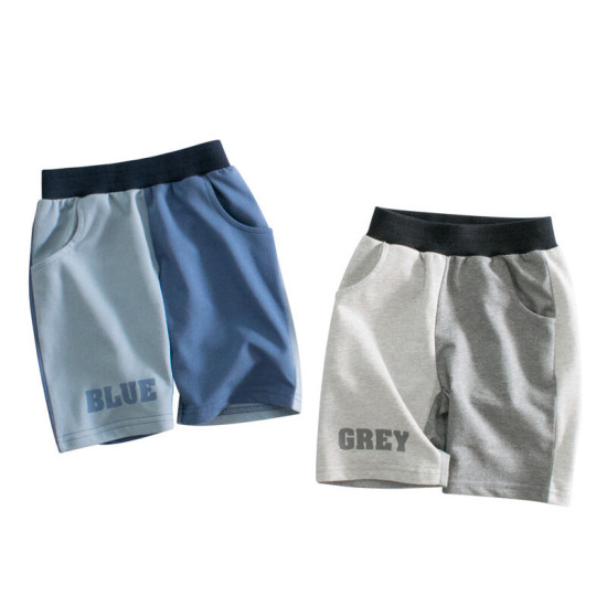 18M-7Y Toddler Boy Color Blocking Letter Print Five-Point Shorts  Boy Boutique Clothes  