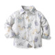 18M-7Y Toddler Boys Suit Sets Cartoon Bowtie Shirt & Suspender Pants  Boys Clothing  