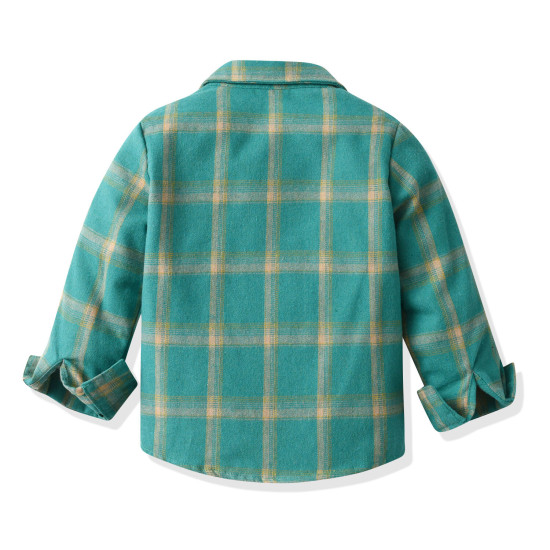 18M-7Y Toddler Boys Plaid Long Sleeve Shirt White Trousers Gentleman Suit  Boys Clothing  
