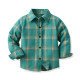 18M-7Y Toddler Boys Plaid Long Sleeve Shirt White Trousers Gentleman Suit  Boys Clothing  