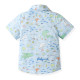 18M-7Y Toddler Boys Shark Print Shirt & Suspender Trousers Gentleman Suit  Boys Clothing  