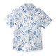 12M-6Y Toddler Boys Floral Print Shirt & Suspender Trousers Gentleman Suit  Boys Clothing  