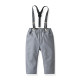 12M-6Y Toddler Boys Floral Print Shirt & Suspender Trousers Gentleman Suit  Boys Clothing  