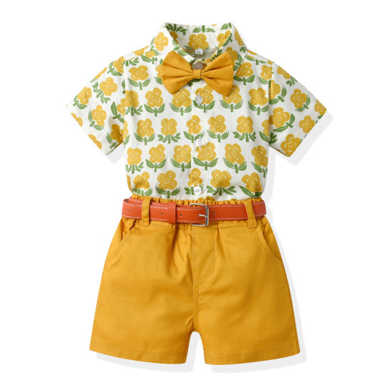 9M-6Y Toddler Short Sleeve Printed Shirt Parent-Child Brother-Sister Set  Toddler Boutique Clothing  