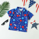 9M-5Y Toddler Boys Independence Day Letter Print Polo Shirt  Boys Clothing  