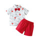 9M-4Y Toddler Boys Sets Valentine'S Day Love Heart Shirts And Shorts  Boys Clothing  