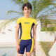 10-15Y Kids Boy Swimwear & Beachwear Colorblock Letter Print Short Sleeve Top And Shorts  Kid Clothing Vendors  