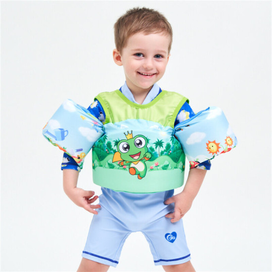 2-6Y Life Jackets For Kids Cute Cartoon Style  Kids Swim Vest  Ring Swimming Accessory  