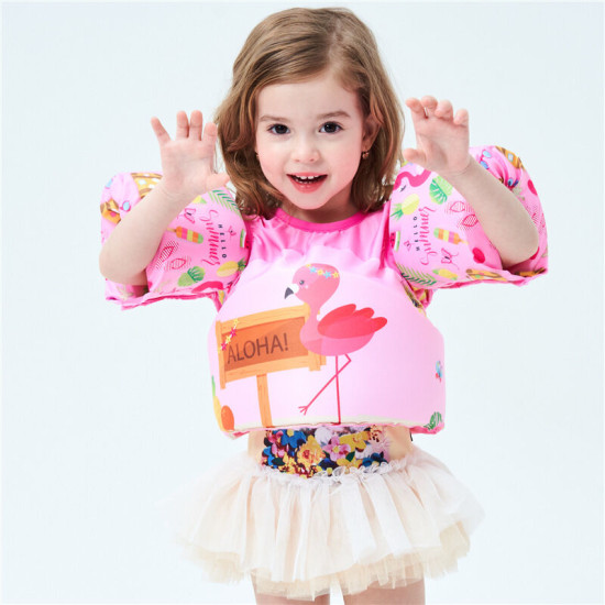 2-6Y Life Jackets For Kids Cute Cartoon Style  Kids Swim Vest  Ring Swimming Accessory  
