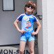 2-6Y Color Matching One Piece Swimsuit Short Sleeve Cartoon Pattern Cute  Toddler Boy Clothes  