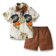 9M-6Y Toddler Boys Sets Tropical Print Shirts & Shorts  Boys Clothes  