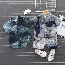 9M-4Y Tie-Dye Print Shirts And Shorts  Toddler Boy Clothes  