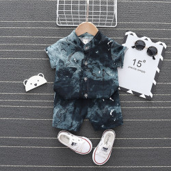 9M-4Y Tie-Dye Print Shirts And Shorts  Toddler Boy Clothes  