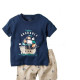18M-6Y Toddler Boys Summer Short-Sleeved Sets Cartoon Car Boat Home Clothes  Boys Clothes  