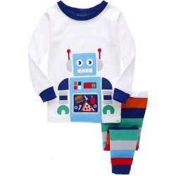 18M-6Y Toddler Boys Nightwear Sets Airplane Digger Pattern Pullover & Pants  Boys Clothing  