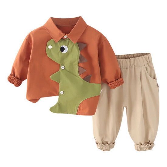 12M-6Y Toddler Boys Sets Dinosaur Shirts And Pants  Boys Clothing  