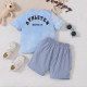9M-6Y Toddler Boys Letter Print T-Shirts Shorts Two-Piece Set  Boys Clothing  