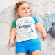 18M-7Y Toddler Boys Sets Shark Print T-Shirts And Shorts  Boys Clothing  